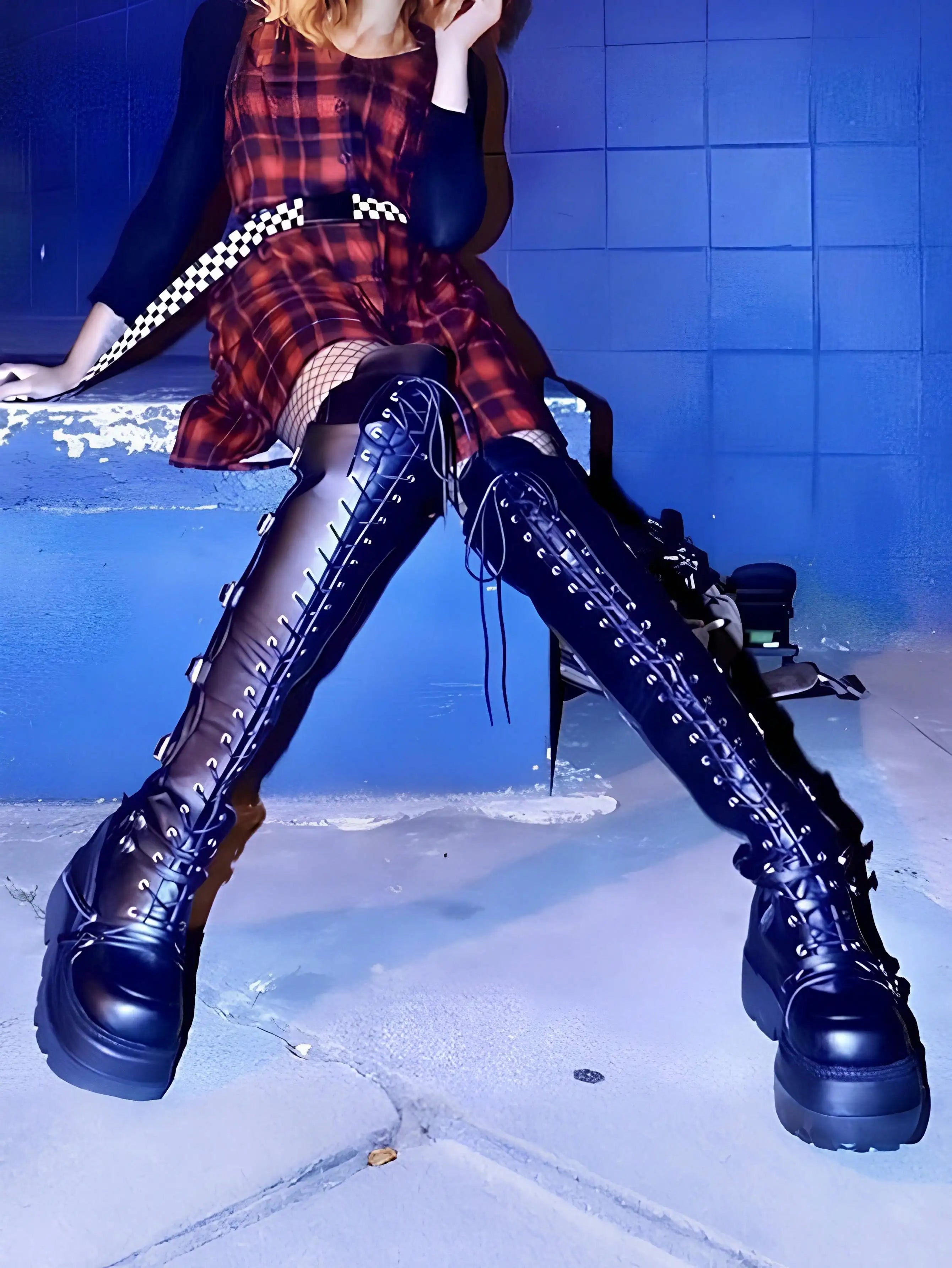 Y2K Combat Boots
